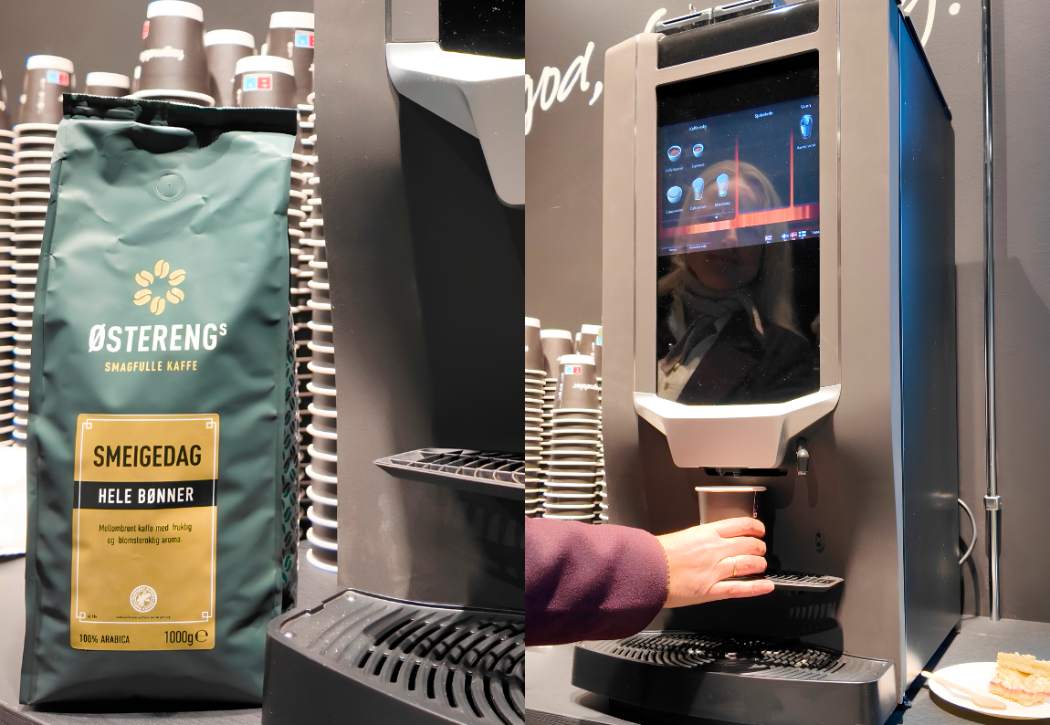 Smeigedag kaffe og kaffemaskin hos Fagmøbler