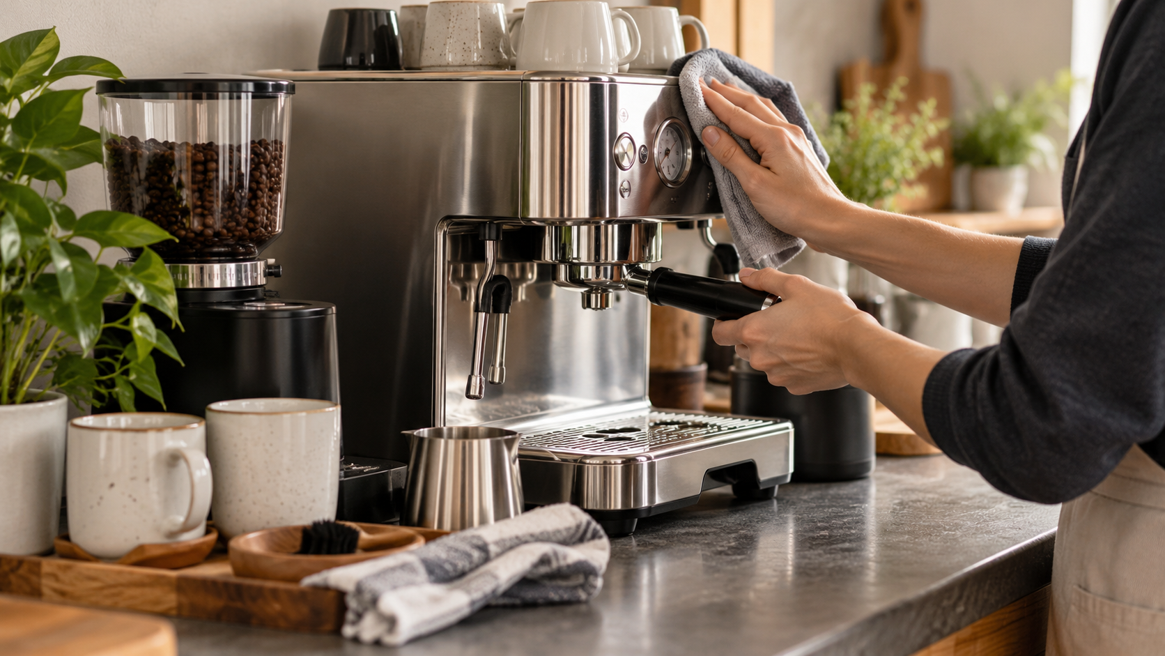 Kaffemaskiner og utstyr for arbeidsplassen